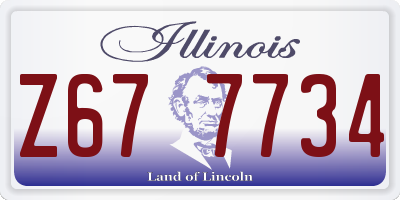 IL license plate Z677734