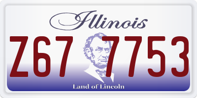 IL license plate Z677753