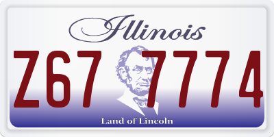 IL license plate Z677774