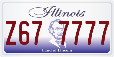 IL license plate Z677777