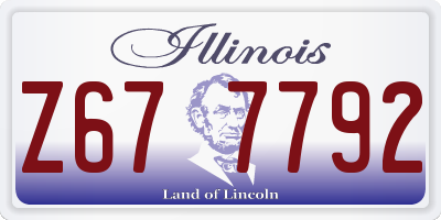 IL license plate Z677792