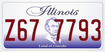 IL license plate Z677793