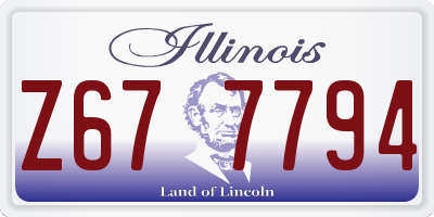 IL license plate Z677794