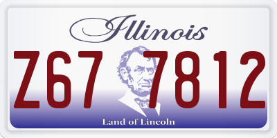 IL license plate Z677812