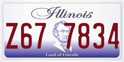 IL license plate Z677834
