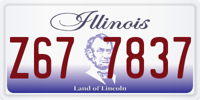 IL license plate Z677837
