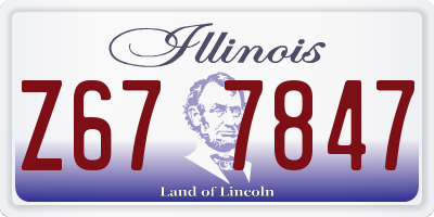 IL license plate Z677847