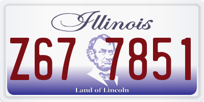 IL license plate Z677851