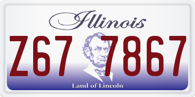 IL license plate Z677867