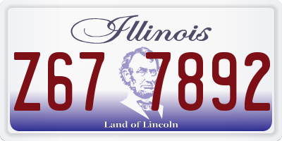 IL license plate Z677892