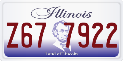 IL license plate Z677922