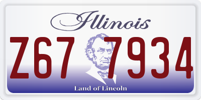 IL license plate Z677934
