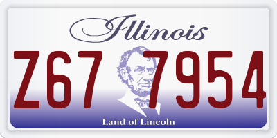 IL license plate Z677954