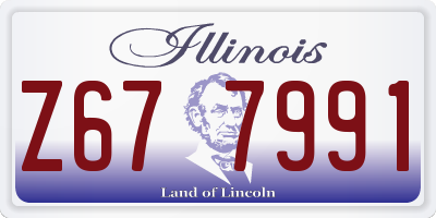 IL license plate Z677991