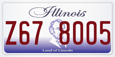 IL license plate Z678005