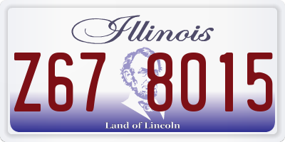 IL license plate Z678015