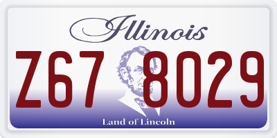 IL license plate Z678029
