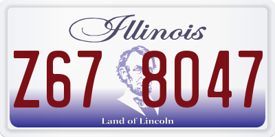 IL license plate Z678047