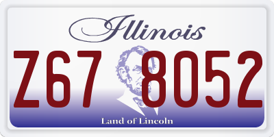 IL license plate Z678052