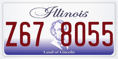 IL license plate Z678055