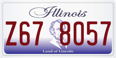 IL license plate Z678057