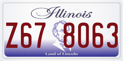 IL license plate Z678063