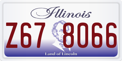 IL license plate Z678066