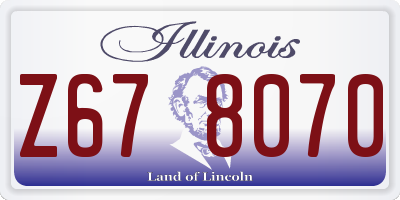 IL license plate Z678070