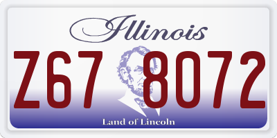 IL license plate Z678072