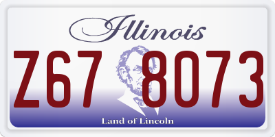 IL license plate Z678073