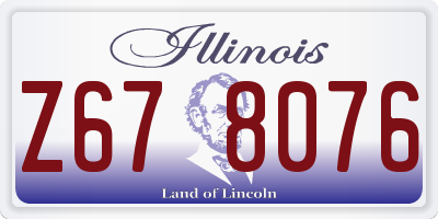 IL license plate Z678076