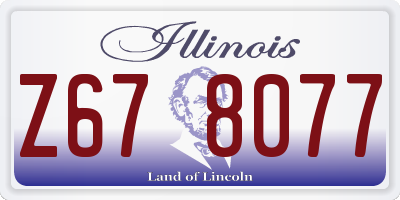 IL license plate Z678077