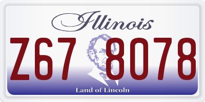 IL license plate Z678078