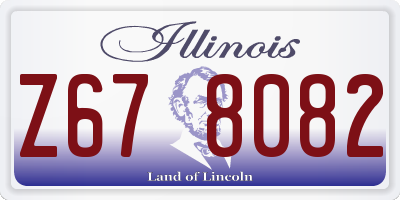 IL license plate Z678082