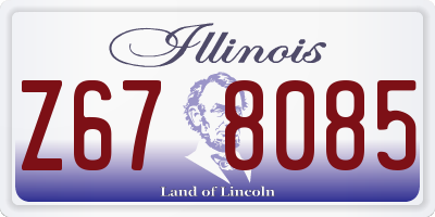 IL license plate Z678085