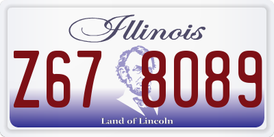 IL license plate Z678089