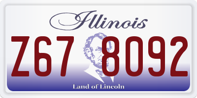 IL license plate Z678092