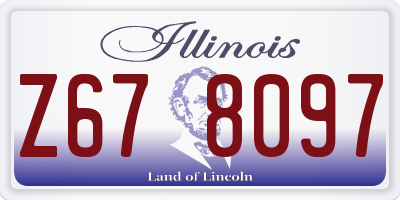 IL license plate Z678097