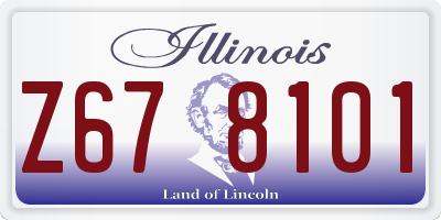IL license plate Z678101