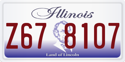 IL license plate Z678107