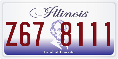 IL license plate Z678111