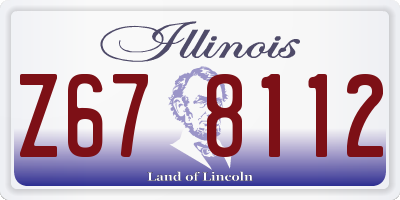 IL license plate Z678112
