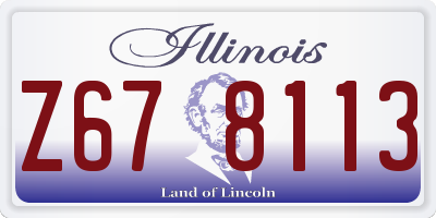 IL license plate Z678113