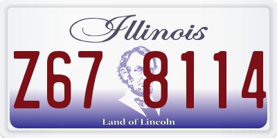 IL license plate Z678114