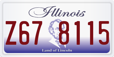 IL license plate Z678115