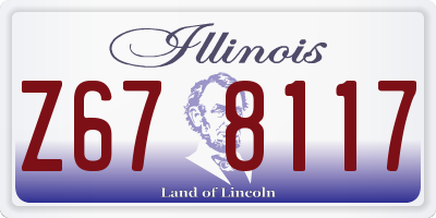 IL license plate Z678117