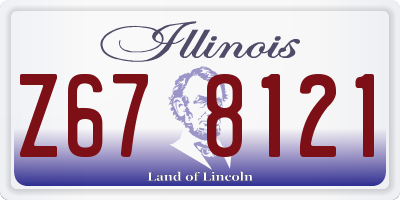 IL license plate Z678121