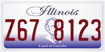 IL license plate Z678123