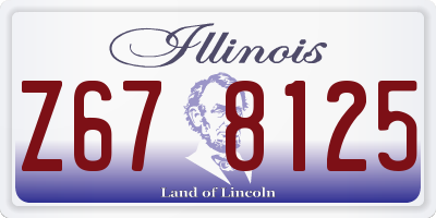 IL license plate Z678125