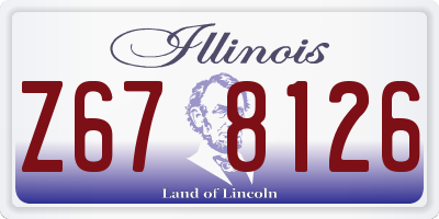 IL license plate Z678126